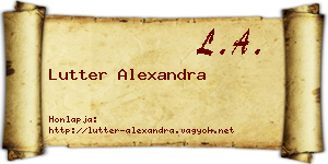 Lutter Alexandra névjegykártya